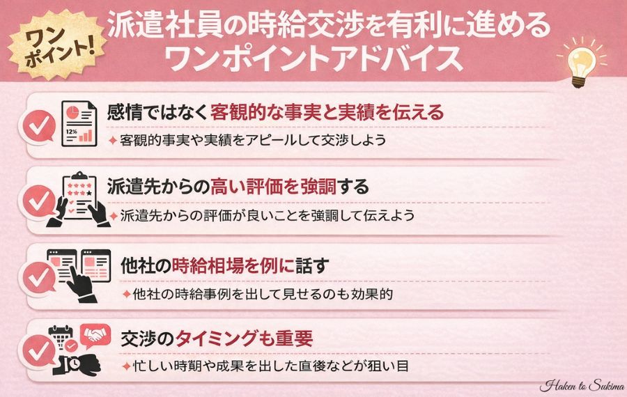派遣社員が時給交渉を有利に進めるコツ