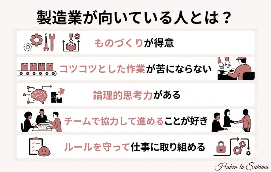 製造業がおすすめな方