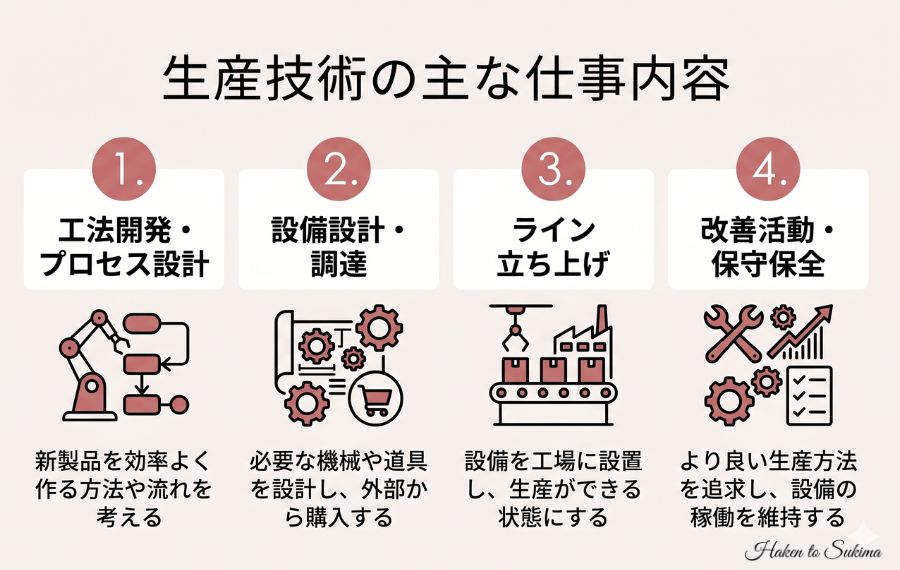 生産技術の具体的な仕事内容